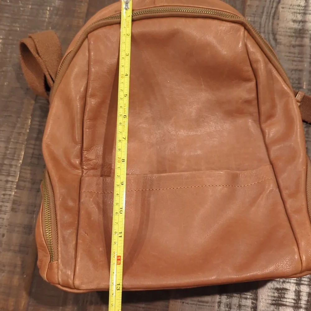 Lucky Brand, Camel Color Leather Backpack.